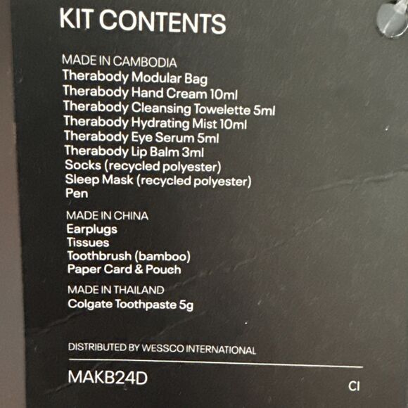 Lot Of 2 United Polaris Therabody Amenity Kits Grey Blue Zip-Around, New Sealed - Picture 4 of 6